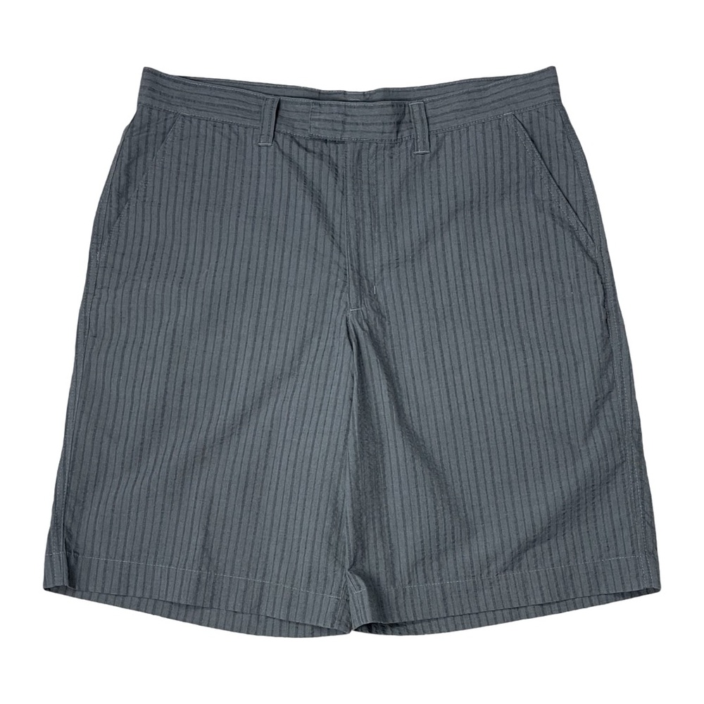Patagonia Men’s Organic Cotton Gray Striped Seer Sucker Shorts 10” inseam EUC - Picture 2 of 5